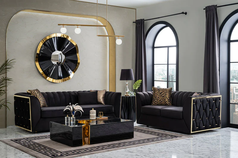 black couches